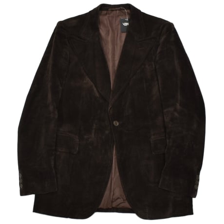 1970s German Vintage Brown Velvet Tailored Jacket