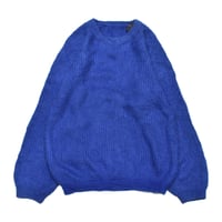 Blue Mohair Knit Sweater