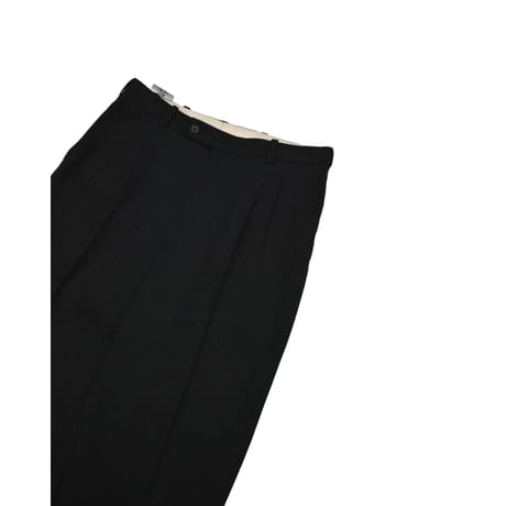 Vintage Two Tuck Black Wide Slacks