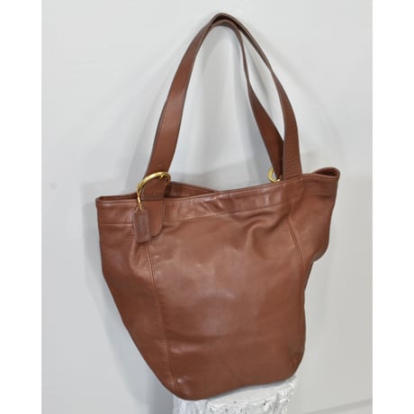 OLD COACH Leather Shoulder Tote Bag
