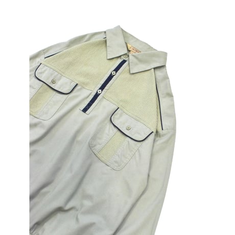 Ribbed Panel Pullover Shirt