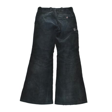 German Double Zip Corduroy Flare Logger Pants