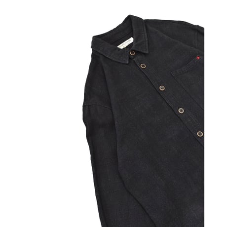 Anerkjendt Black Textured Design L/S Shirt