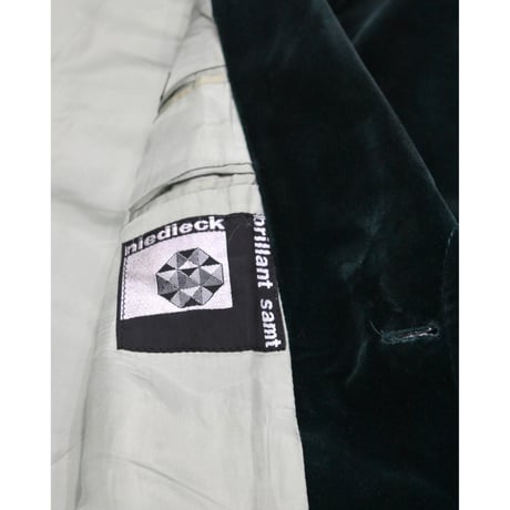 1970s German Vintage Green Velvet Tailored Jacket