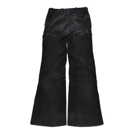 German Double Zip Corduroy Flare Logger Pants