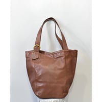 OLD COACH Leather Shoulder Tote Bag