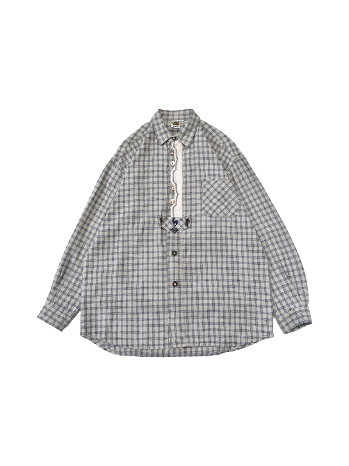 EURO Metal Ornament Check Tyrolean L/S Shirt |