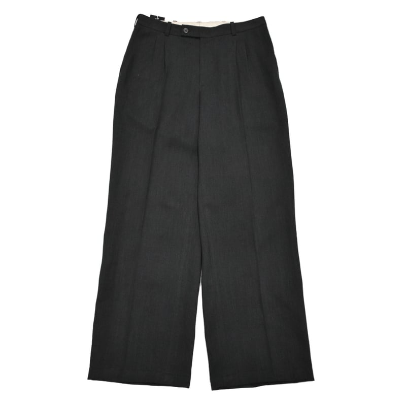 Vintage Two Tuck Black Wide Slacks | 水戸 古着屋 VER