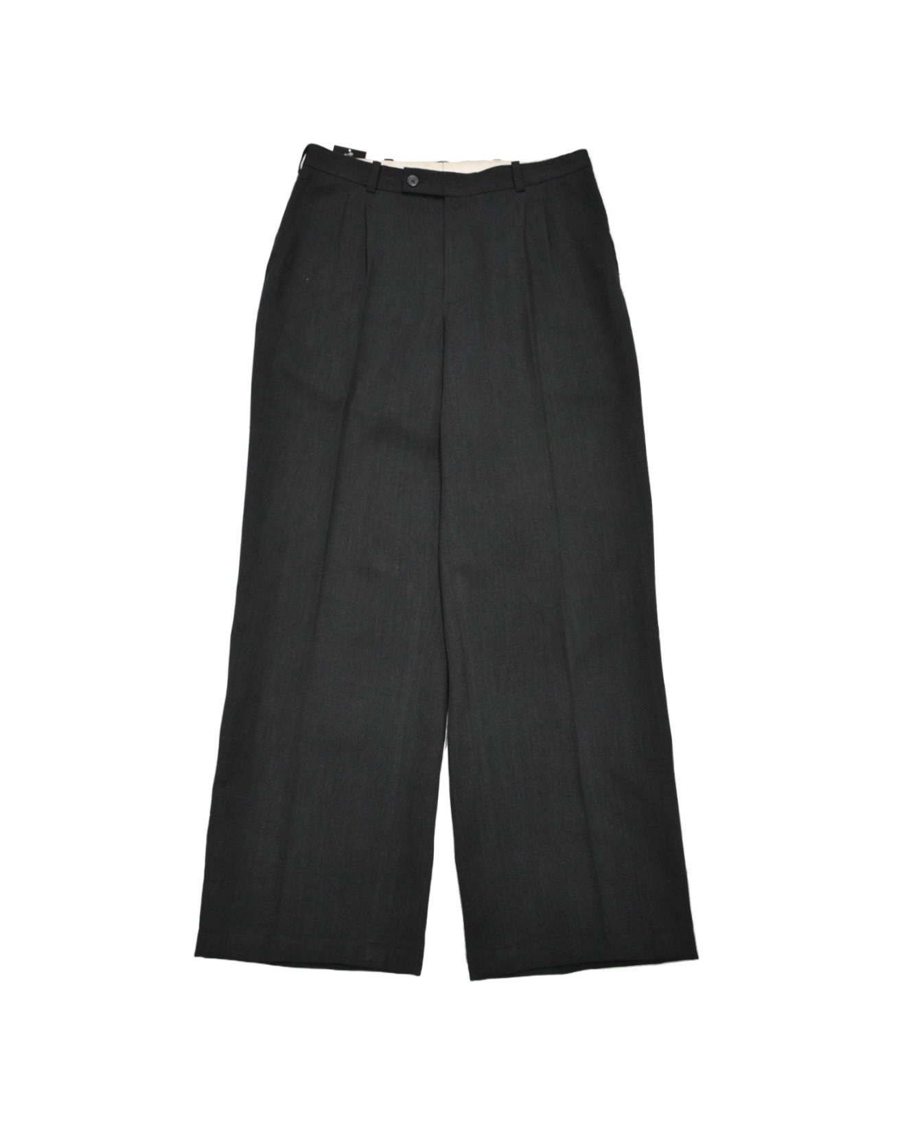 Vintage Two Tuck Black Wide Slacks | 水戸 古着屋 VER