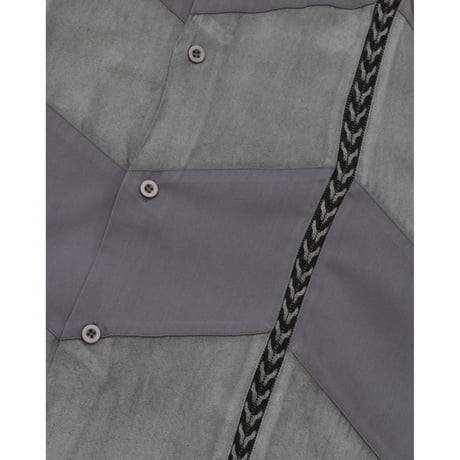Wave Panel Braid Design L/S Shirt