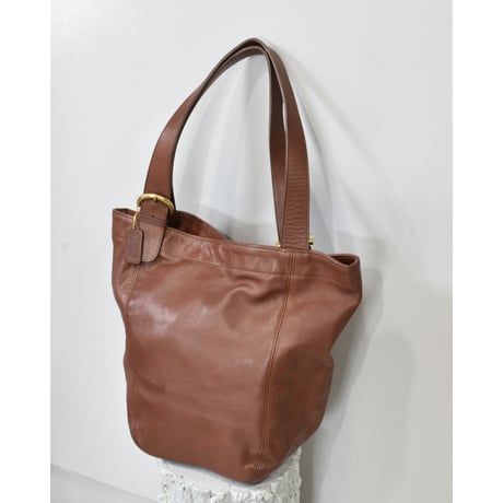 OLD COACH Leather Shoulder Tote Bag