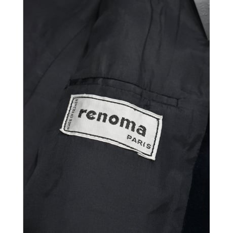 1970s RENOMA PARIS Navy Velvet Tailored Jacket