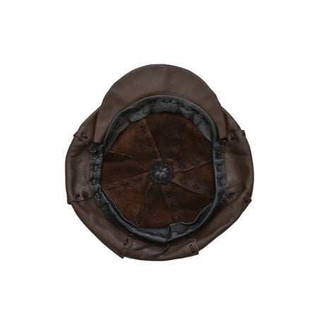 Leather Stitch Design Newsboy Cap