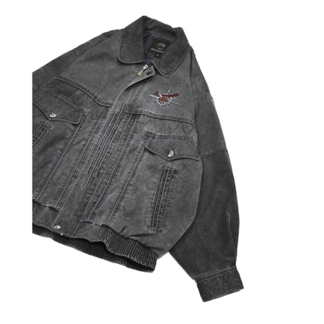 Washed Design Blouson Jacket