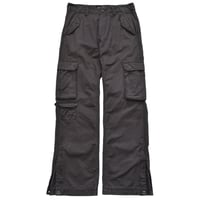 Washed Black Multi Pocket Wide Cargo Pants