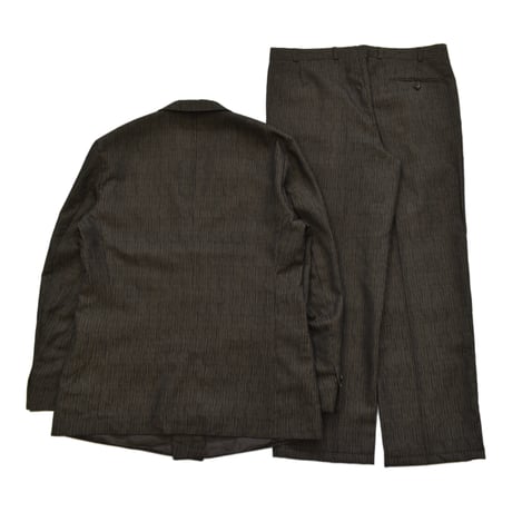 1980s–1990s EURO Vintage Brown Textured Double Breasted SET-UP