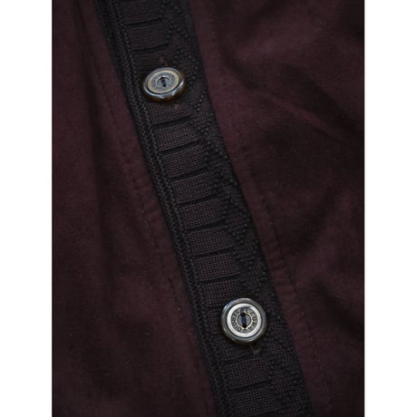 Contrast Stitch Suede Touch Blouson
