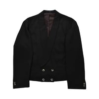 Pleated Design Cropped Tailored Jacket