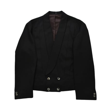 Pleated Design Cropped Tailored Jacket