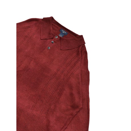 Burgundy Design Knit Polo