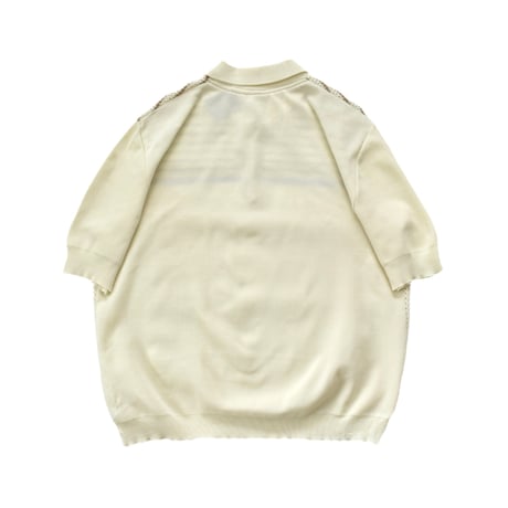 EURO Vintage Border Mesh Zip Knit Polo