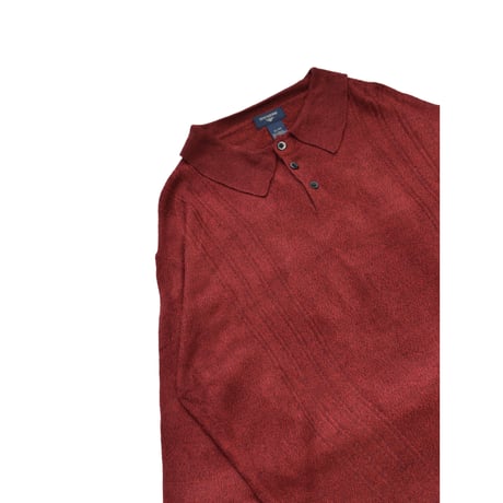 Burgundy Design Knit Polo