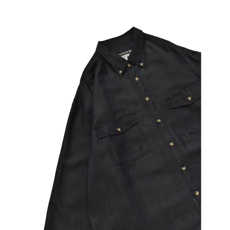 Charcoal Black Button-Down Double Pocket Shirt