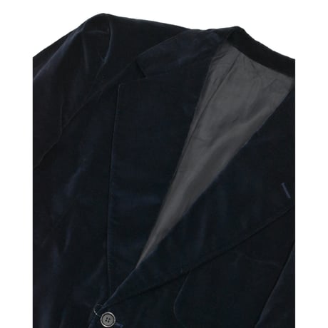 1970s RENOMA PARIS Navy Velvet Tailored Jacket