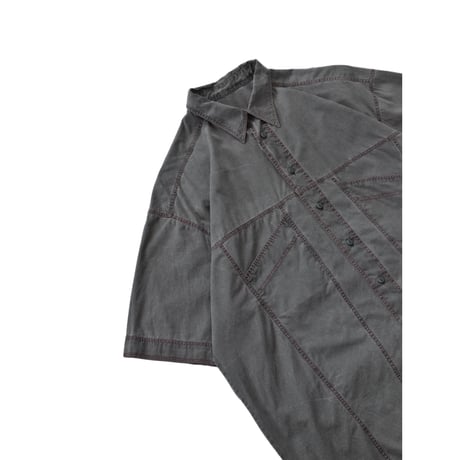 Vintage Contrast Stitch Panel Shirt