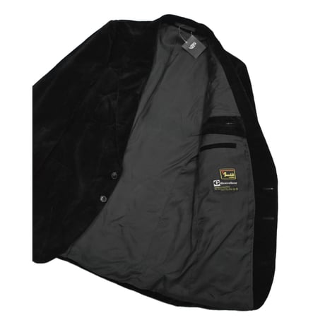 1980s DDR VEB Vintage Black Velvet Tailored Jacket