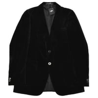 1980s German Vintage Black Velvet Tailored Jacket
