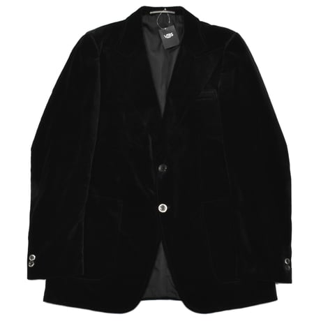 1980s German Vintage Black Velvet Tailored Jacket