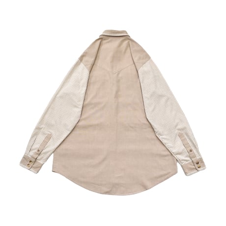 Stripe Switching Design L/S Shirt