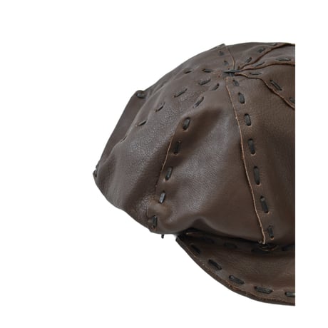Leather Stitch Design Newsboy Cap