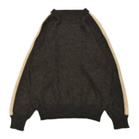 EURO Vintage Shoulder Panel Wool Blend Knit Sweater