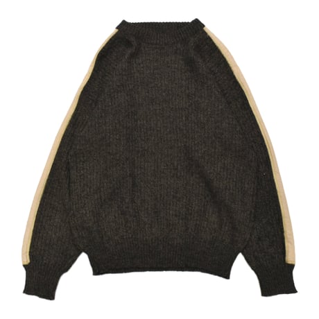 EURO Vintage Shoulder Panel Wool Blend Knit Sweater