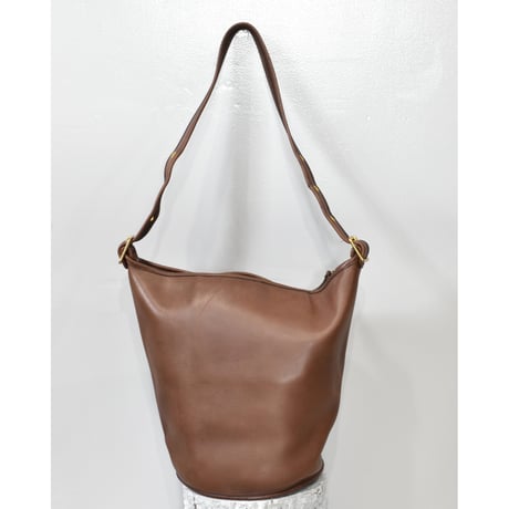 OLD COACH Leather Bucket Shoulder Bag
