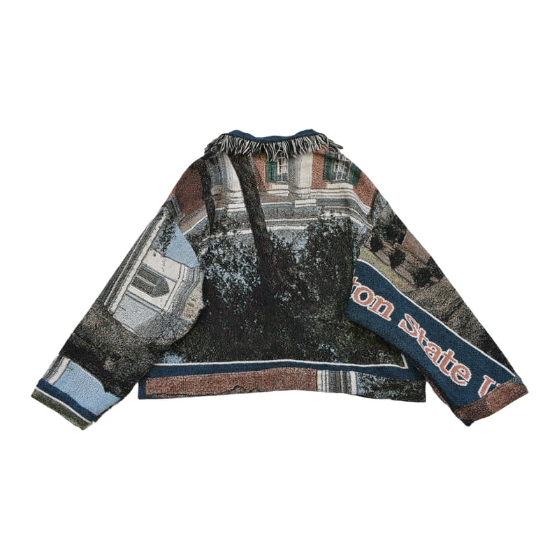 ReRe リメイクアウター ラグ再構築 ジャケット Remake by VERS” Fringe Collar Rug Jacket -Two