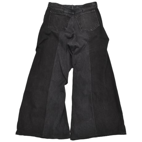 "Remake by VERS" Asymmetric Tuck Denim Trousers