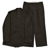 1980s–1990s EURO Vintage Brown Textured Double Breasted SET-UP