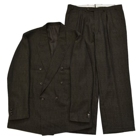1980s–1990s EURO Vintage Brown Textured Double Breasted SET-UP