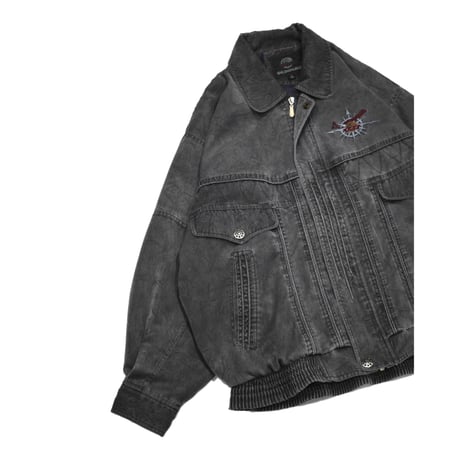 Washed Design Blouson Jacket