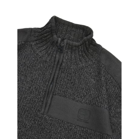 Panel Design Half Zip Knit