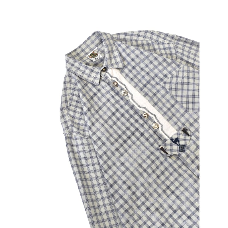 EURO Metal Ornament Check Tyrolean L/S Shirt |