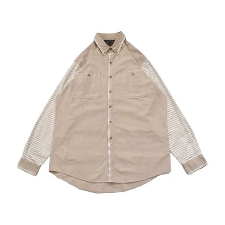 Stripe Switching Design L/S Shirt