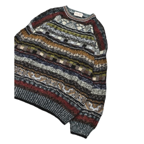 EURO Vintage Abstract Geometric Knit Sweater