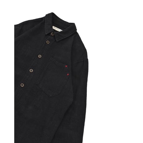 Anerkjendt Black Textured Design L/S Shirt