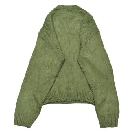 EURO Vintage Sage Green Cable Knit Sweater