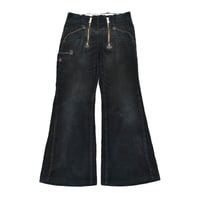 German Double Zip Corduroy Flare Logger Pants