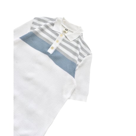 EURO Vintage Border Mesh Knit Polo